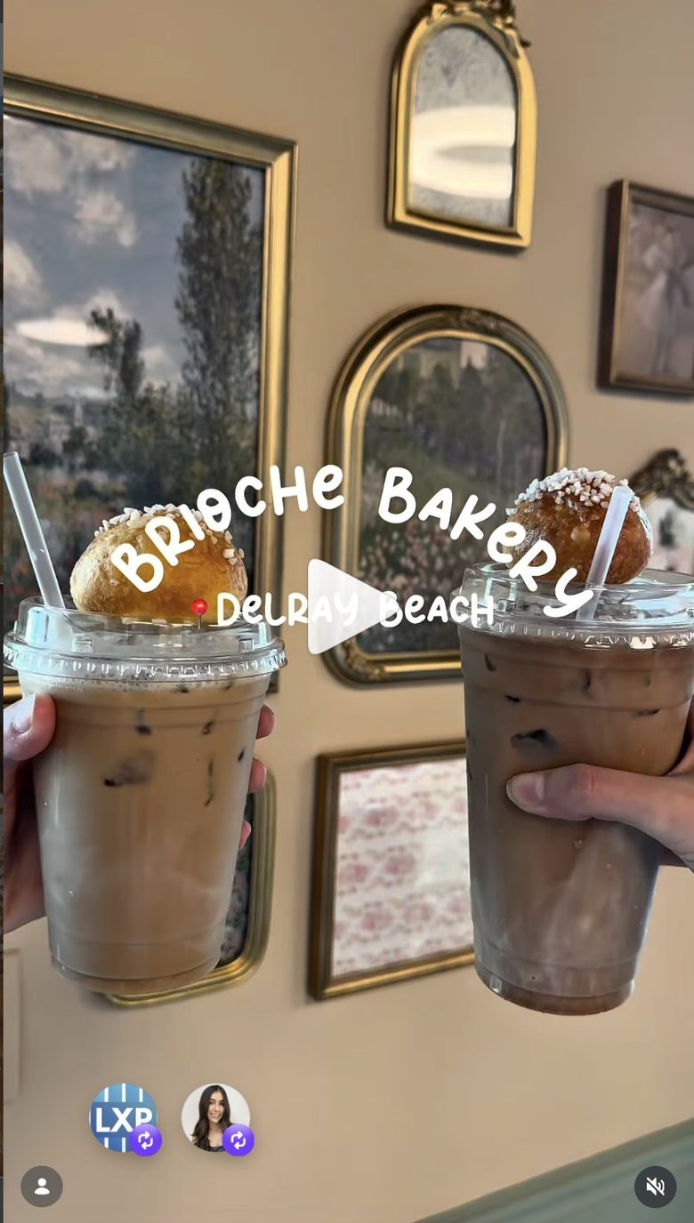 @healthywithdani reel for Brioche Bakery & Café in Delray Beach