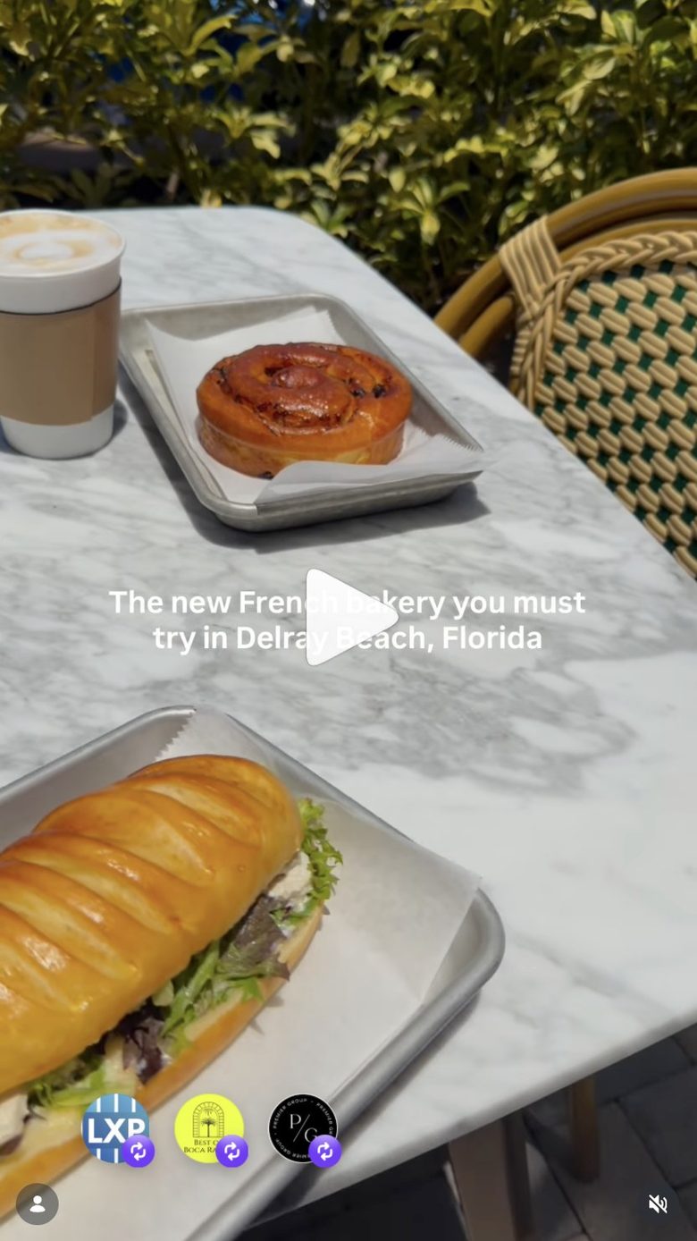 @homebyallisonmariani reel for Brioche Bakery & Café in Delray Beach