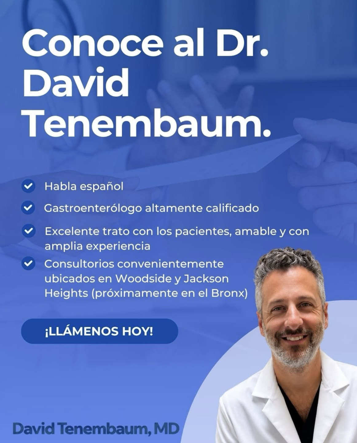 Conoce al Dr. David Tenembaum social post
